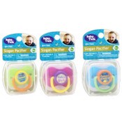 Wholesale - PACIFIER SLOGAN IN TRAVEL BOX 4 ASSTD, UPC: 810002203336